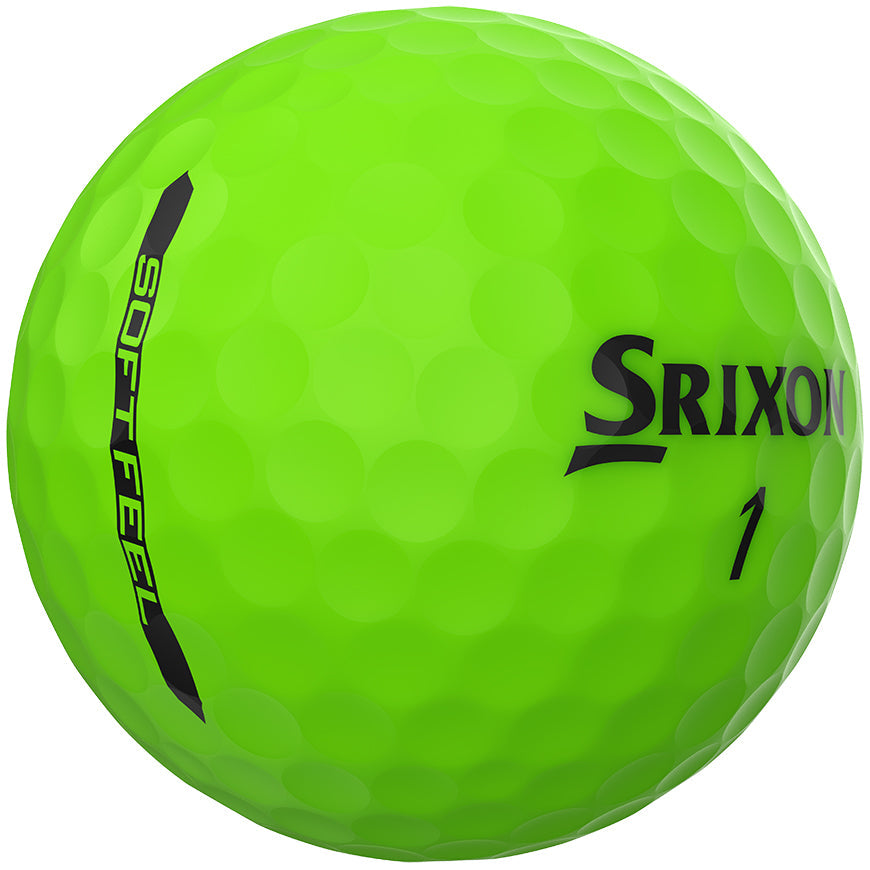 Srixon Soft Feel Brite Golf Balls - Brite Green - Price includes 1 printed full colour logo