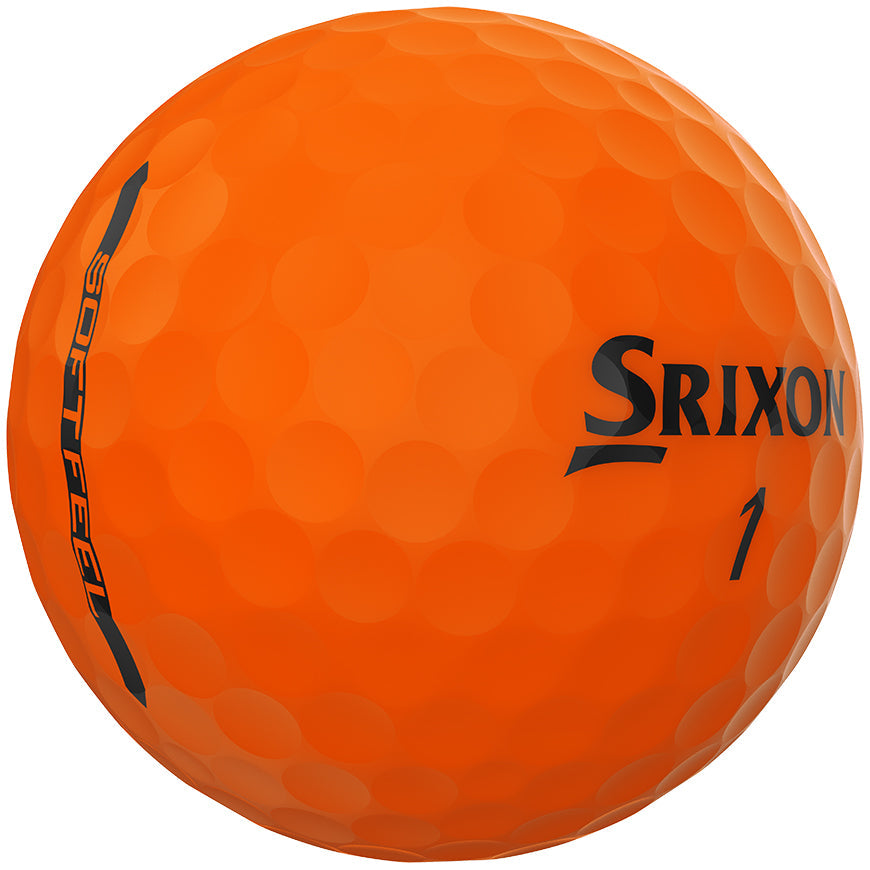 Srixon Soft Feel Brite Golf Balls - Brite Orange - Price includes 1 printed full colour logo