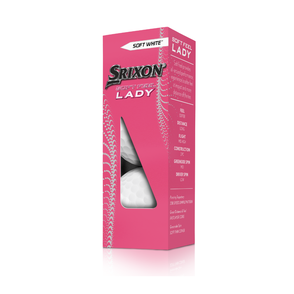 Srixon Ladies Soft Feel Golf Balls- Price includes 1 printed full colour logo