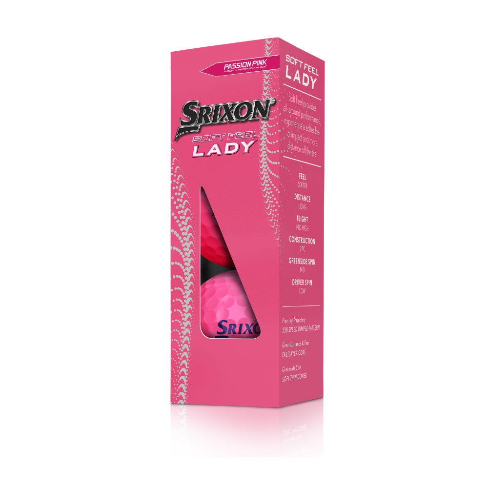 Srixon Ladies Soft Feel Golf Balls- Price includes 1 printed full colour logo