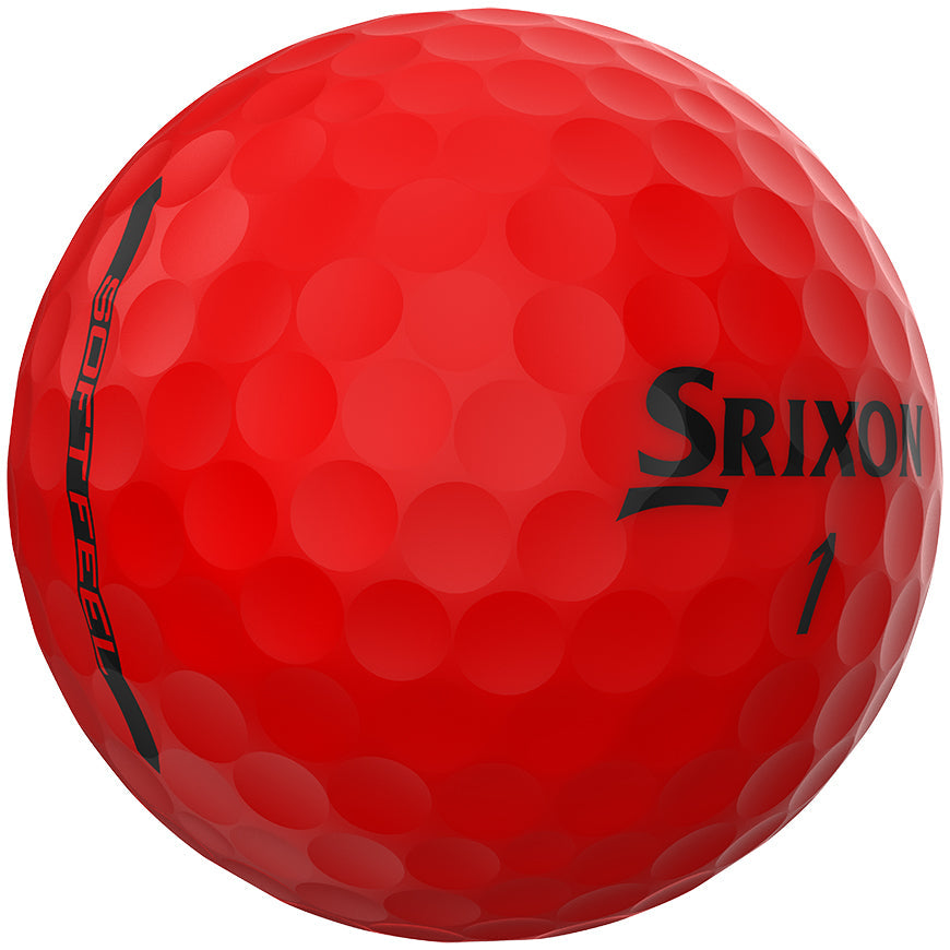 Srixon Soft Feel Brite Golf Balls - Brite Red - Price includes 1 printed full colour logo