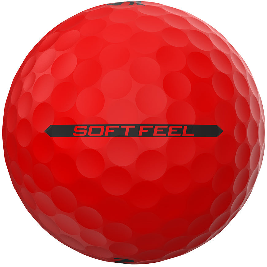 Srixon Soft Feel Brite Golf Balls - Brite Red - Price includes 1 printed full colour logo