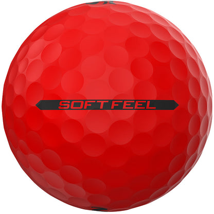 Srixon Soft Feel Brite Golf Balls - Brite Red - Price includes 1 printed full colour logo